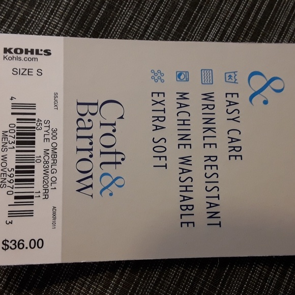 NWTAGS CROFT & BARROW SHORT SLEEVE SHIRT, SIZE S - Picture 5 of 8